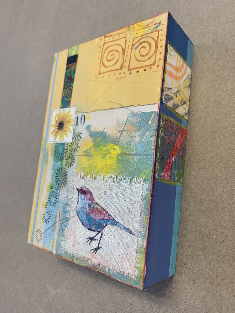 4x6, mixed media on Woodpanel