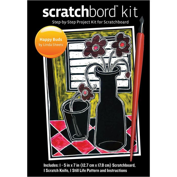 Scratchbord Project Kit: Happy Buds