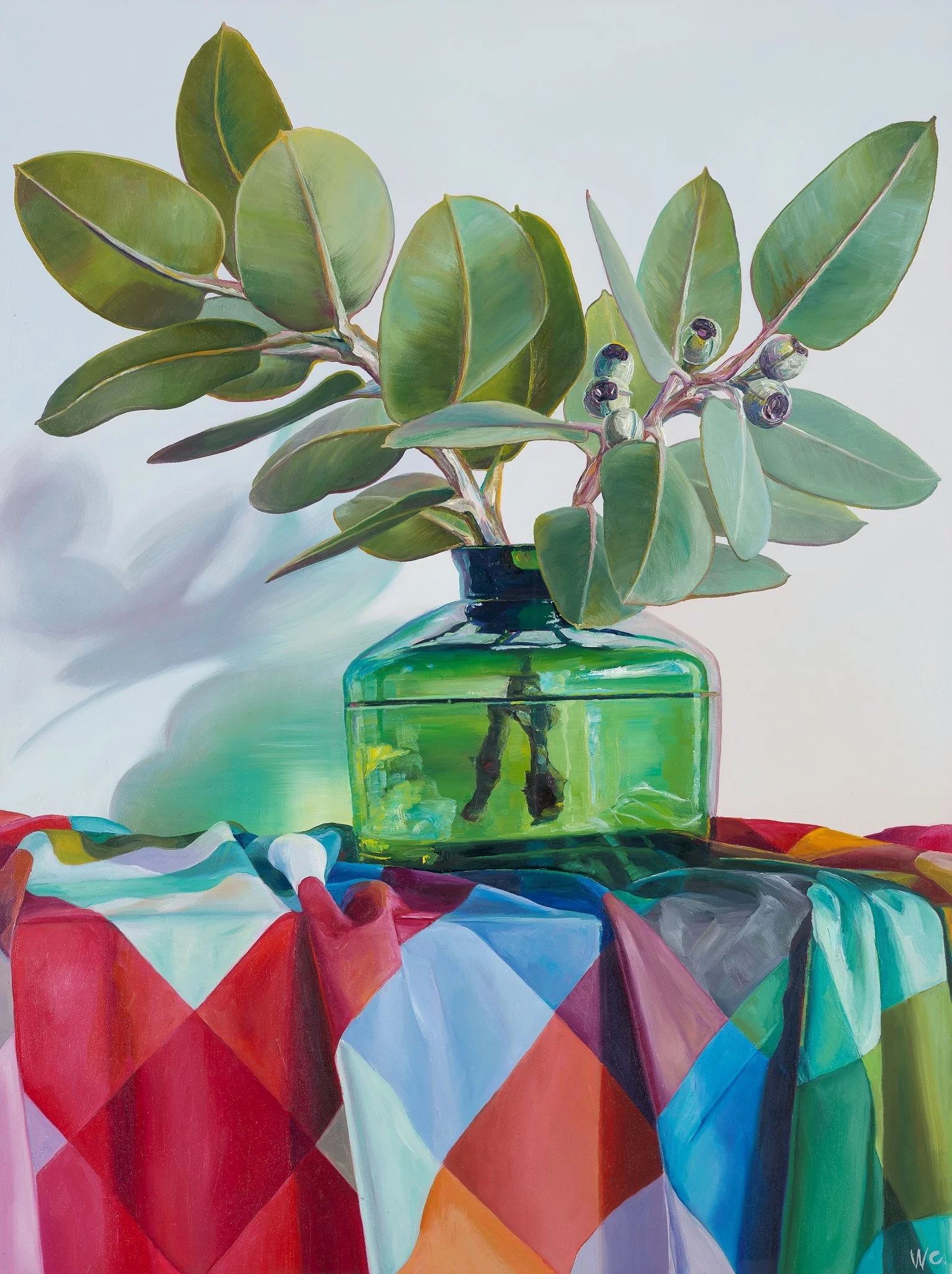 Tetragona in Green on Checks