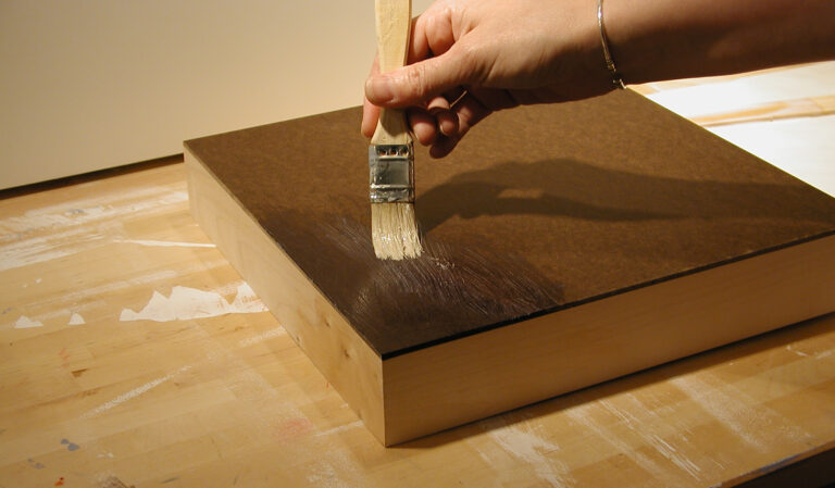 Sealing and priming wood panel art surfaces with acrylic gesso or oil  grounds for painting - Ampersand Art